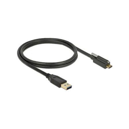 Delock SuperSpeed ​​USB-A til USB-C kabel med skrue, 10bps, 1m