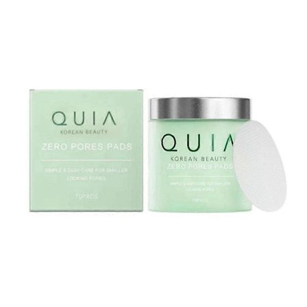 QUIA Zero Pore Pads målretter store porer og ujævn hudtone koreansk hudpleje 70 stk