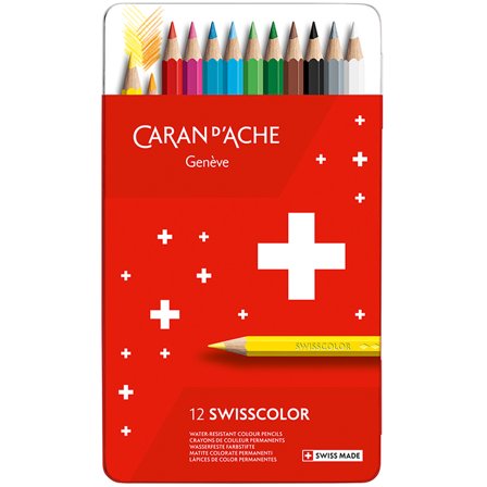 Caran d'Ache Swisscolor Färgpennor 12-set