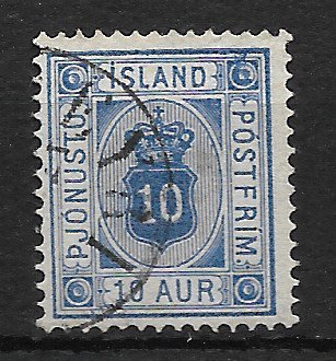 Island - AFA Tjenestemærke 5a - Stemplet