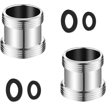 2 stk. 22/24mm han-til-han hane-adapter, 22mm han-til-han NPT-gevind