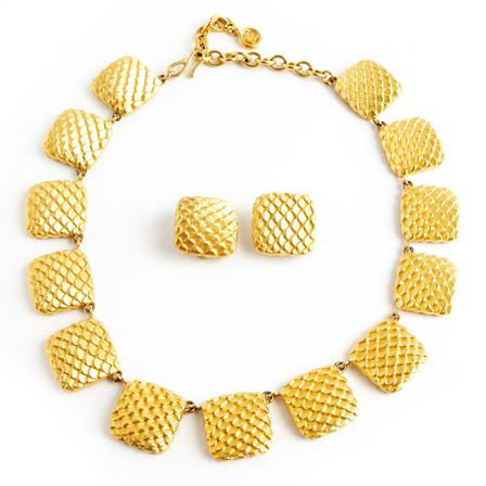 Givenchy Pre-owned oorbellen ketting sieraden set , Geel , Dames , Maat: ONE Size Vintage Sieraden