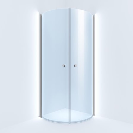 Arrow Round Dusjvegg klar, ett par 80x80 cm, Baderom