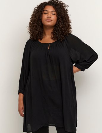 Kaffe Curve Kcami 3/4 Sl Tunic - Black - 46