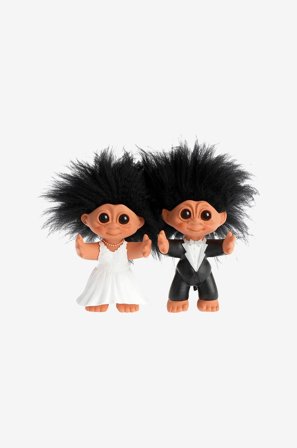 Spring Copenhagen - Lykkebringende troll Bryllupspar 9 cm - Flerfarget - Dekor - Fra Homeroom