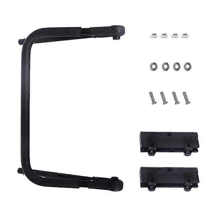 Sammenleggbar Foldevogn Skyvehåndtak Vogn Utstyr Svart Lett Utvidbar Vogn Tralle Håndtak Tilbehør For Camping