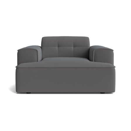 Marbella Sessel in Lisboa Anthrazit, moderner Polstersessel mit Cord-Optik, 75cm Breite, bequeme Sitzfläche für Wohnzimmer, zeitloses Design.