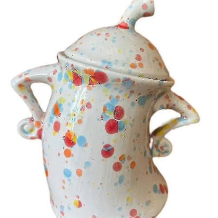 Krukke med attitude, sød fræk opbevaringskrukke, sjove keramiske borddekorationer - hao Multicolor