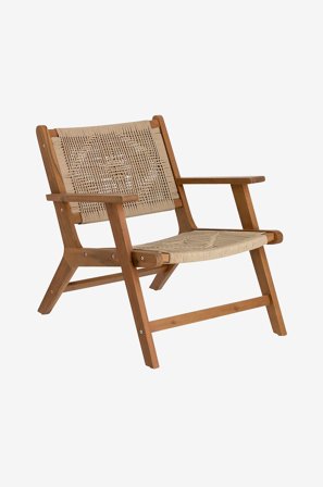 Kave Home - Loungetuoli Geralda - Ruskea - Nojatuolit - - Homeroom