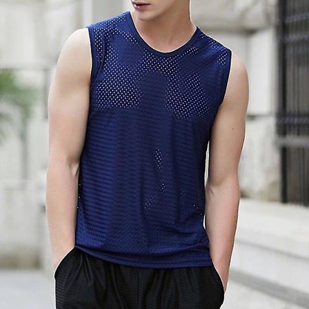 Tank Tops Ärmlös T-shirt Löpning Jogging Muskel Sport Herr