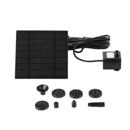 Solcelledrevet springvand nedsænkelig flydende vandpumpe fuglebad dam have pool