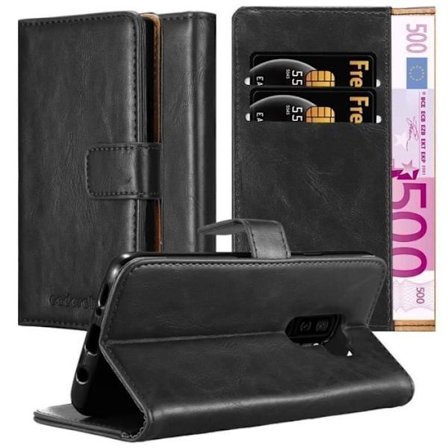 Coque för Samsung Galaxy S9 PLUS i JET BLACK Skyddsfodral med ställfunktion