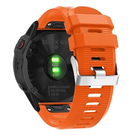 Garmin Fenix 6X kryds korn silikone Urrem - Orange