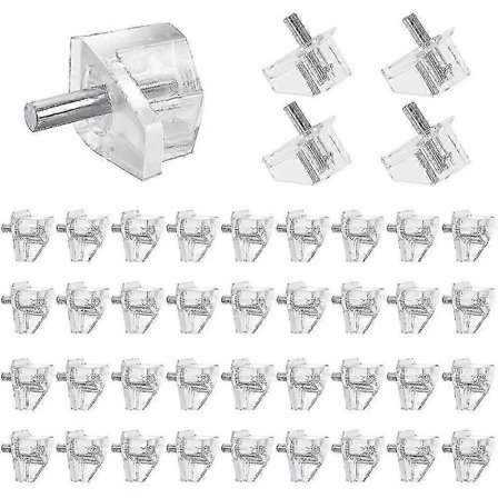 20 Stk. 3 Mm Hyldeknægte Klare Støttepløkker Skabshylde Pløkker Clips Hyldestøtteholder Pløkker Til