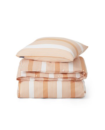 Lexington Beige/White Striped Cotton Sateen Bed Set