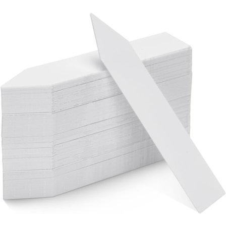 Planteskilte og pen til udendørsplanter, 100 stk. plastik plantemærker og -etiketter, haven plantenavneetiketter til frø, krydderurter og spirer