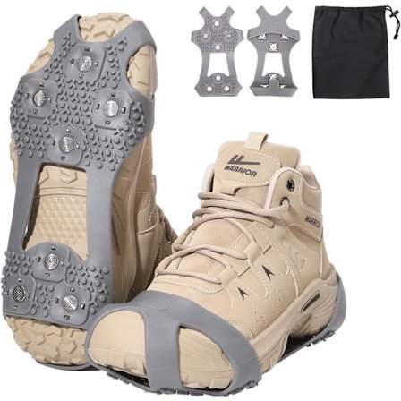 Brodd Anti-skli Isbrodder for Støvler Sko Skopigger Snøgrep Brodder for Is og Snø Anti-skli Gummi Trekkbrodder for Fotturer Fiske Gåing