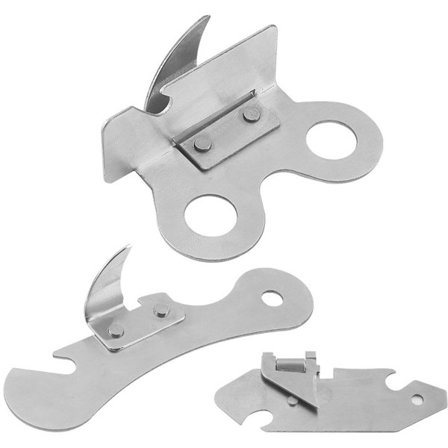 3-delad mini burköppnare i rostfritt stål med skruvmekanism för flaskor och ölburkar