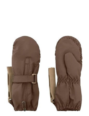 MINI A TURE Matcesar Fleece Lined Mittens - Brown - 12/18M
