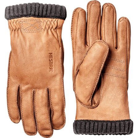 Hestra Deerskin Primaloft Rib Unisex everyday gloves Brown 7