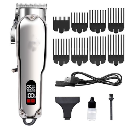 Professionel hårtrimmer - USB med 8 afstandskamme