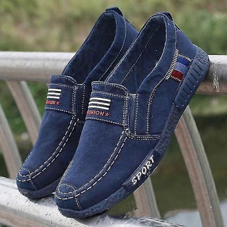 Herr Sneakers Platt Herr Canvas Skor Denim Sommarskor Andningsbara Casual Skor Loafers Chaussure Homme Storlek 38 - 45