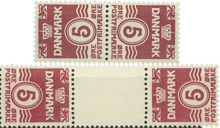 Danmark - Tête-bêche AFA 17tb + 18tb postfrisk