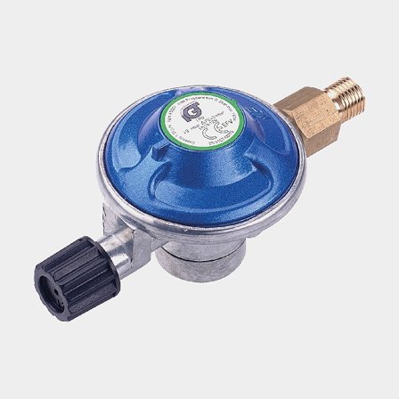 Reduceringsventil till engångsgasolflaskor med gänga