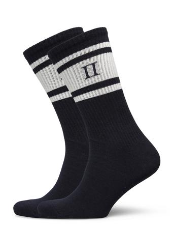 William Stripe 2-Pack Socks Underwear Socks Regular Socks Musta Les Deux
