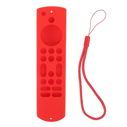 Silikon Fjernkontroll Deksel Myk Støtsikker Vanntett Full Dekning for Amazon TV Rød