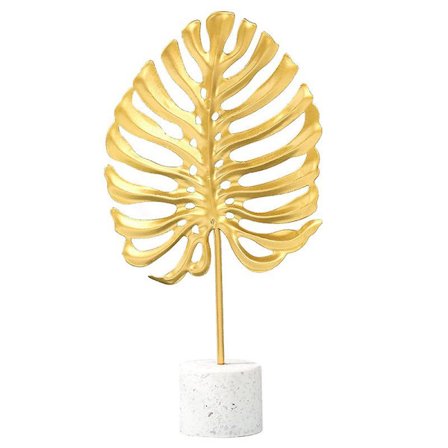 Dekorationer för vardagsrum, Monstera blad prydnad i järn, Fotorekvisita, Dekoration för TV-bänk