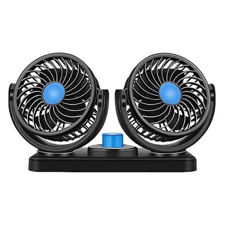 Electric Car Cooling Fan With 360 Degree Rotatable 2 Speed Dual Head C
