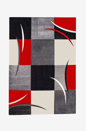 KM Home - Teppe London - Rød - Glattvevde tepper - 160X230 - Fra Homeroom