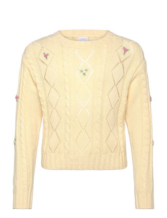 Lindex | Sweater Pointelle Flowers | 128