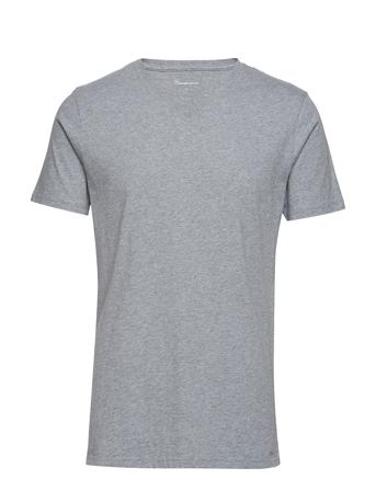 Alder Basic V-Neck Tee - Gots/Vegan T-shirts Short-sleeved Grå Knowledge Cotton Apparel