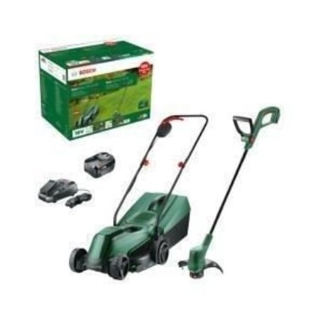 Bosch Pack 18V EasyMower + EasyGrassCut gräsklippare + x1 4,0 Ah batteri och laddare