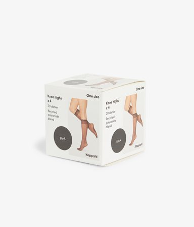 Kappahl | Podkolanówki 4-pak | Czarne
