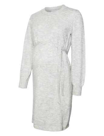 Mlnewanne L/S Abk Knit Dress A. Noos Grey Mamalicious