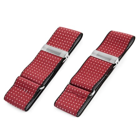 Wide Polka Dot Burgundy Sleeve Garters for Men - Sleeve Garters