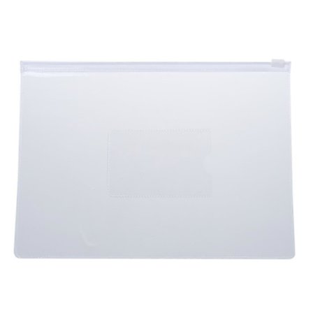 Vita Genomskinliga A5 Papper Slider Dragkedja Mappar Filer Väskor 20 st