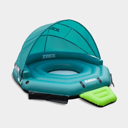 Floating lounge with sun canopy JOBE Retreat 6P, 6 persons, 320 x 370 x 195 cm, blue