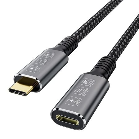 Thunderbolt 4 Extension Cable, USB-C to USB C Male to Female Cord, Supports 8k/5k@60hz Video / 40gbps Data Transfer / 100w Charging(0.8m)