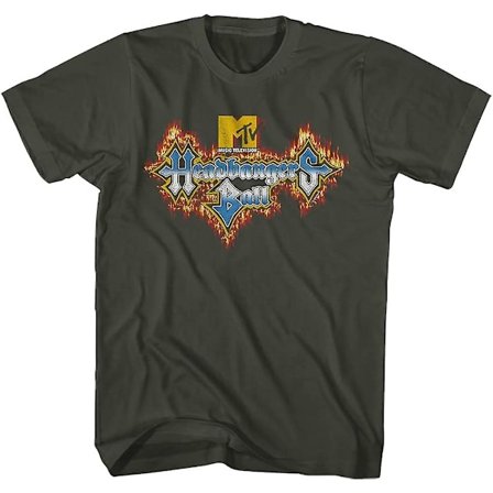 Mtv 80-tal Musik TV Headbangers Ball Fire Logo Vuxen Kortärmade T-shirts Grafiska T-shirts