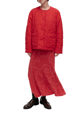 Marimekko Kapseli Piirto Unikko Jackor Dam Röd XL