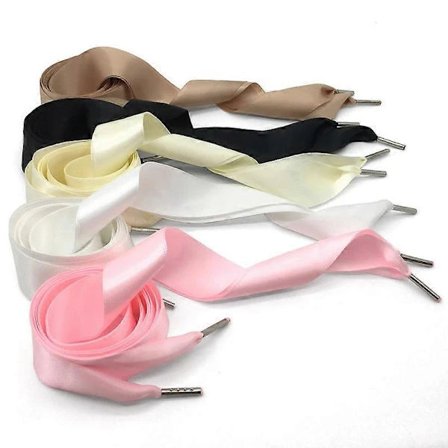 Satinbånd snørebånd, brede flade silkesnørebånd