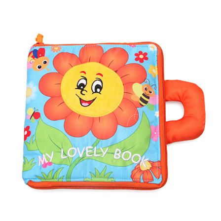Uusi lasten lelu, kestävä kangaskirja, kukkakangas kirja, vauvan lelu, vauvan varhaiskasvatuskirja