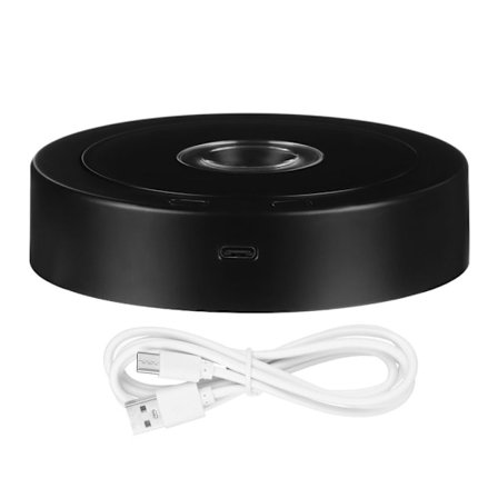 Led Roterende Display Stand 8 Lys Modes Display Sokler SORT