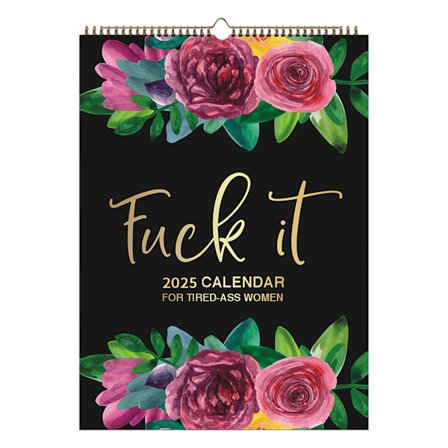 2025 Kalender for Kvinner, Enkel å Henge Opp, Morsom Festgave, Morsom Veggkalender for Hjem og Kontor, Morsom Månedlig Kalendergave for Kvinner