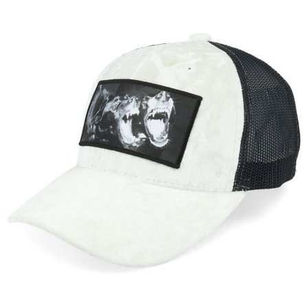 Calza Pennello - Vit trucker Keps - Kids Dogs Velvet White/Black Trucker @ Hatstore