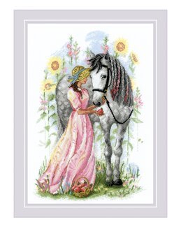 Stickpackung Bild Pferdemädchen